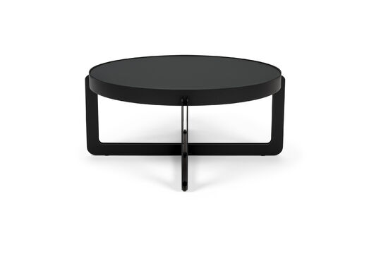 Mesa de centro redonda de acero negra Centre Clipped
