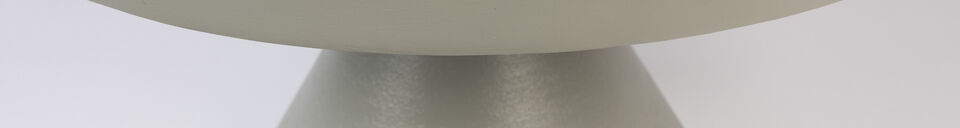 Descriptivo Materiales Mesa de centro redonda de aluminio gris Floss