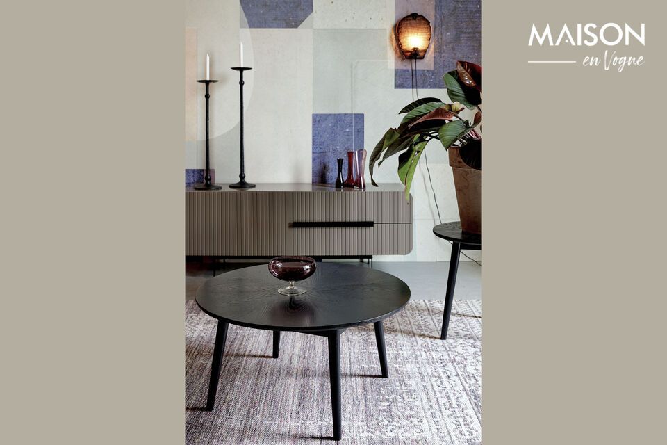 Descubre la elegancia atemporal de nuestra mesa de centro redonda Fabio