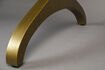 Miniatura Mesa de comedor 180x90 cm de cristal y metal dorado Sansa 4