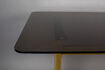Miniatura Mesa de comedor 180x90 cm de cristal y metal dorado Sansa 5
