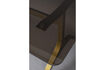 Miniatura Mesa de comedor 180x90 cm de cristal y metal dorado Sansa 6