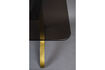 Miniatura Mesa de comedor 180x90 cm de cristal y metal dorado Sansa 8