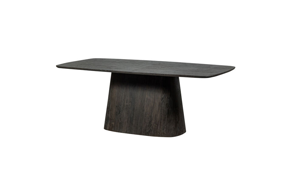 Mesa de comedor 200x105 cm MDF marrón oscuro Leah Woood