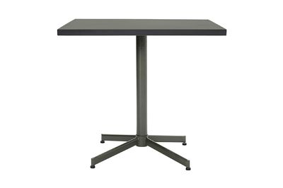 Mesa de comedor cuadrada de hierro verde Helo