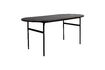 Miniatura Mesa de comedor de hierro negro Marcio 1