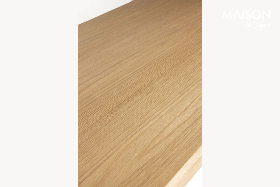 Mesa de comedor de madera marrón Brave - 11
