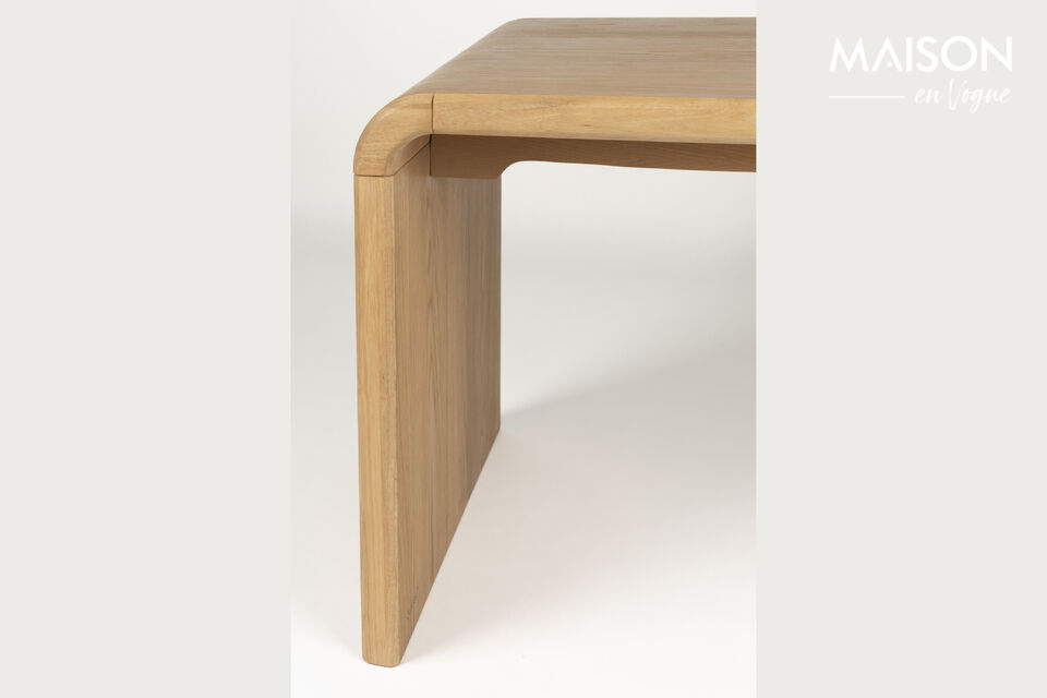 Mesa de comedor de madera marrón Brave - 12