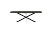 Miniatura Mesa de comedor extensible 180-220x90 cm MDF negro Arros 4