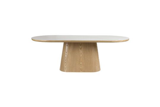 Mesa de comedor ovalada de madera beige 200x90 Almira