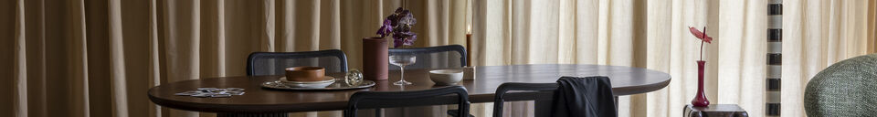 Descriptivo Materiales Mesa de comedor ovalada de madera de roble marrón Dean