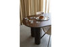 Miniatura Mesa de comedor ovalada de madera de roble marrón Dean 3