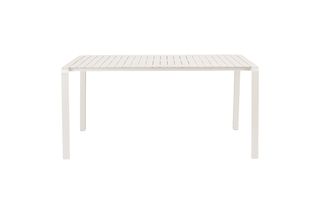 Mesa de jardín de aluminio blanco Vondel