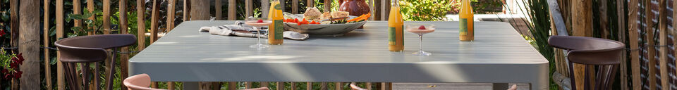 Descriptivo Materiales Mesa de jardín extensible aluminio arena Ovara