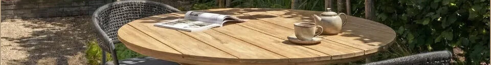 Descriptivo Materiales Mesa de jardín Ø135 cm madera de acacia natural Kiro
