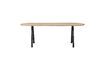 Miniatura Mesa ovalada 220x90 en roble macizo beige con patas cuadradas Tablo 1