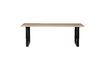 Miniatura Mesa roble macizo beige 220x90 con patas en U Tablo 1