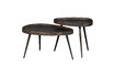Miniatura Mesas auxiliares Set de 2 Madera y Metal Bronce Antique Crude 1