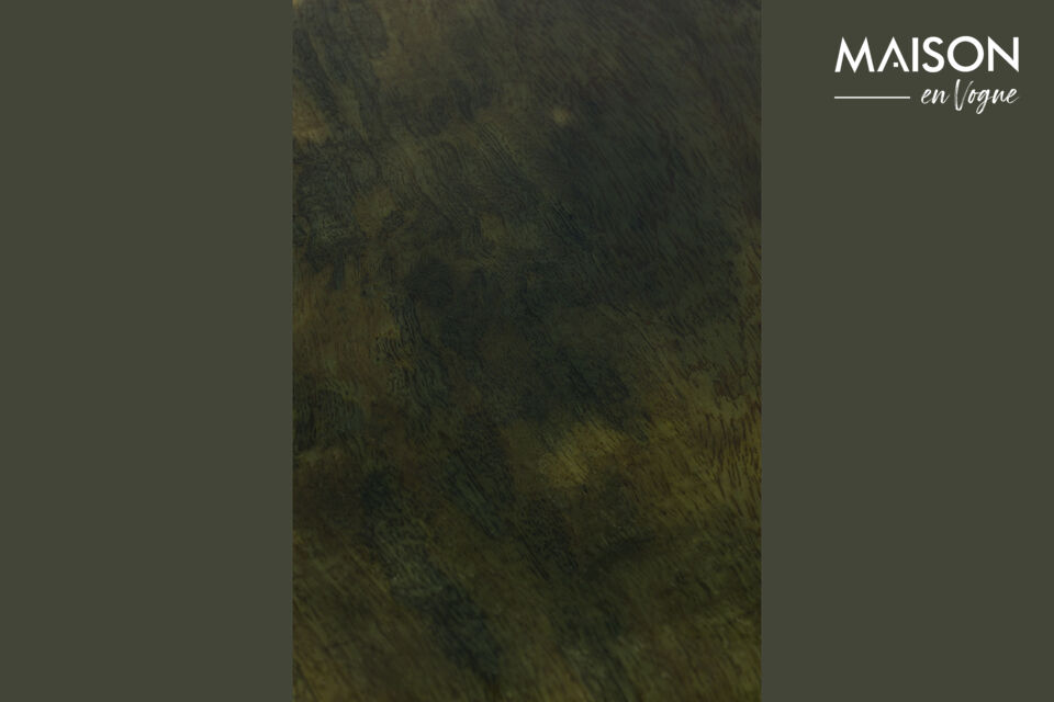 El sutil acabado verde de la madera de mango le aporta un toque terroso adicional
