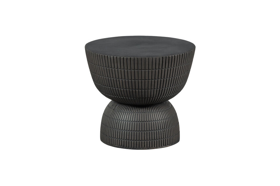 Mesita auxiliar Ø40x35 cm efecto hormigón Coffee Samson Woood