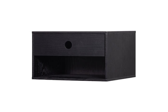 Mesita de noche suspendida MDF negro Nancy Clipped