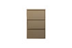 Miniature Meuble à chaussures 3 compartiments métal sable SABINE 4