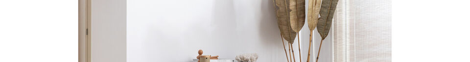 Mise en avant matière Meuble de rangement H108 cm manguier noir et blanc Menne