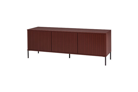 Meuble TV 150 cm Pin Bordeaux New Gravure Détouré