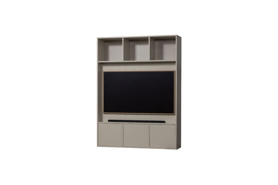 Meuble TV 160 cm Pin Gris Dust MEGGY Détouré