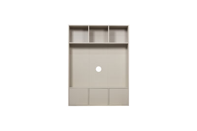 Meuble TV 160 cm Pin Gris Dust MEGGY