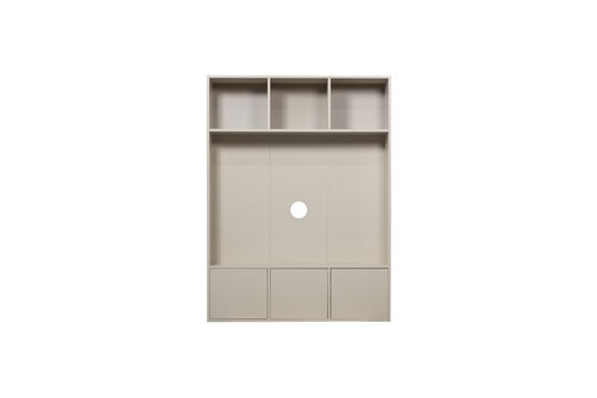 Meuble TV 160 cm Pin Gris Dust MEGGY