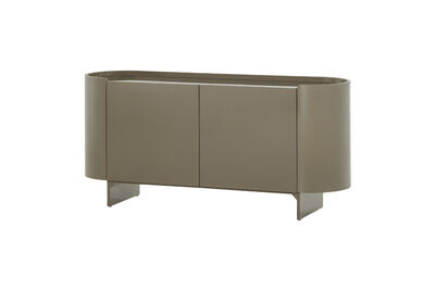 Meuble TV/buffet MDF vert brillant Liora