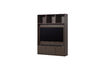 Miniature Meuble TV de rangement 160 cm pin brun moyen Meggy 1