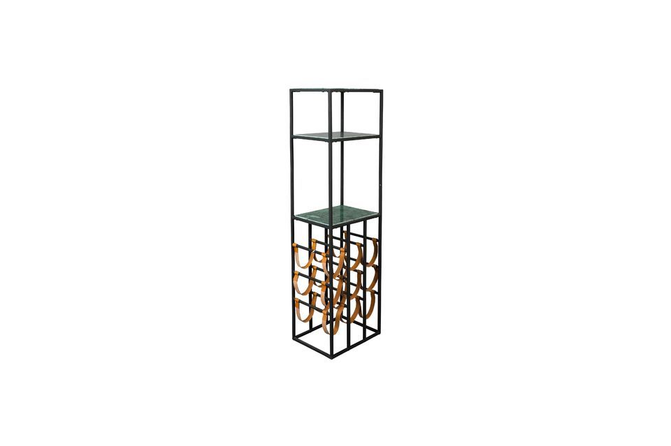 The frame is in black lacquered iron