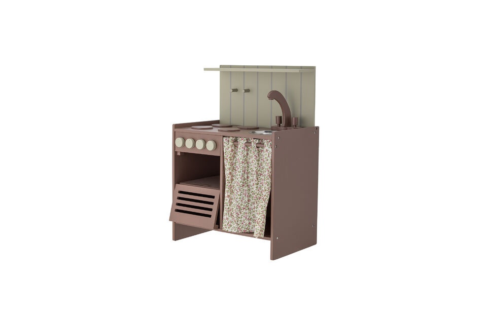 Mini cuisinière pour enfant en MDF marron FSC® Pippi - 7