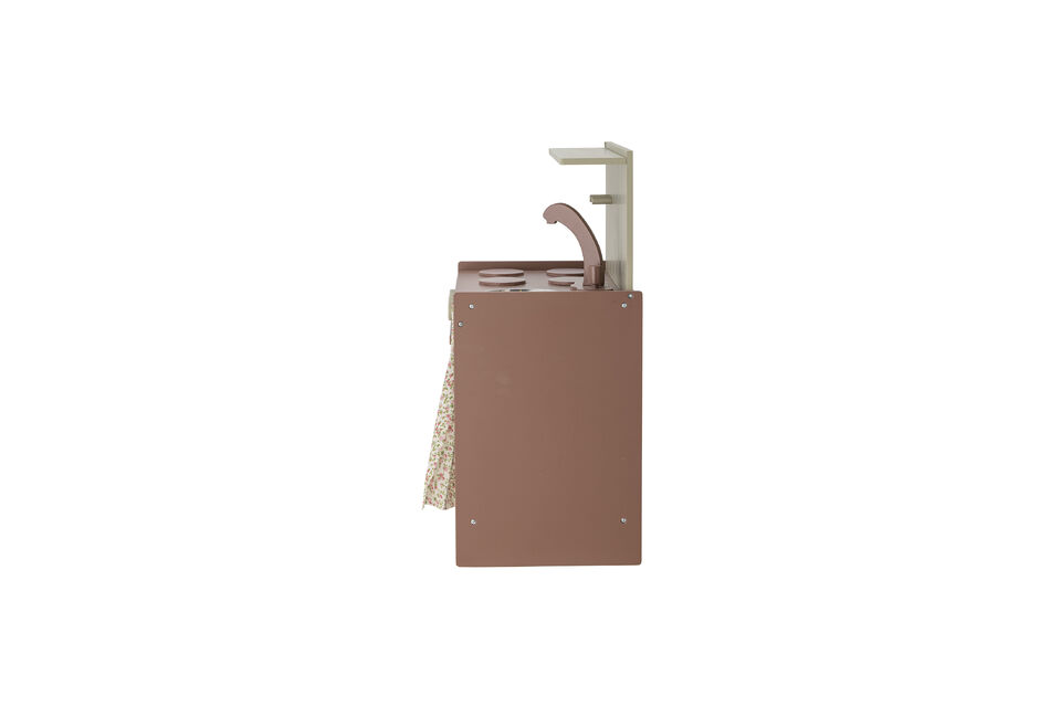Mini stove for kids in brown MDF FSC® Pippi - 8