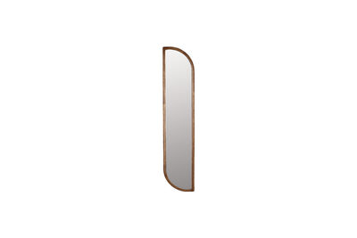 Miroir asymétrique en bois beige Nyko