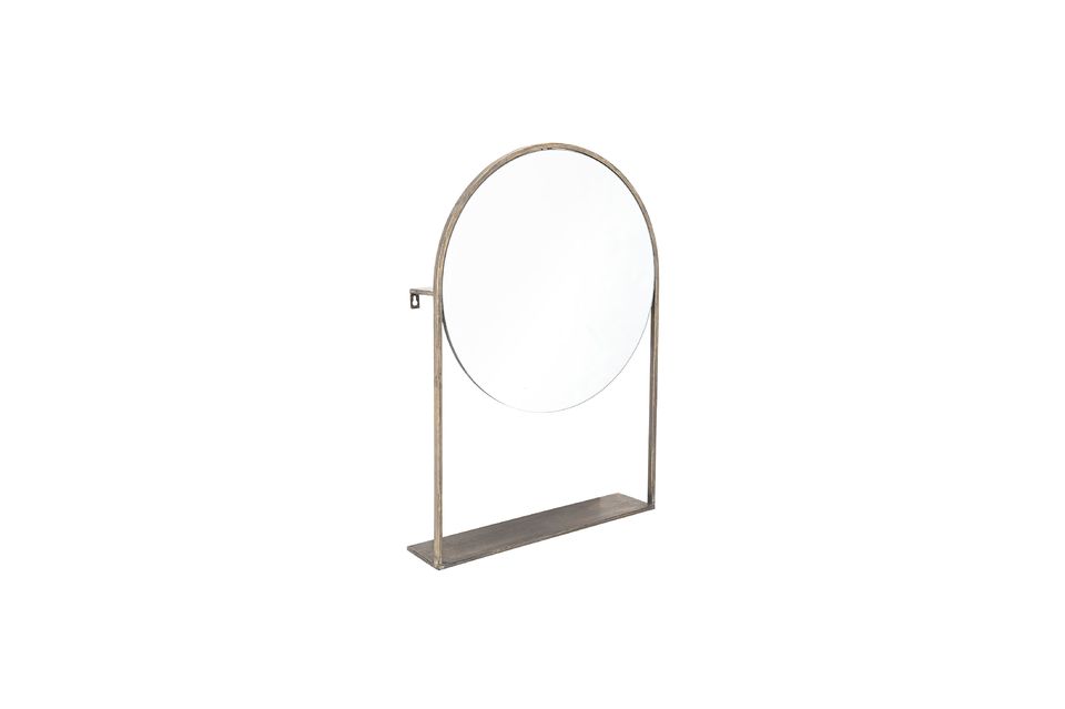 Miroir Beissat et étagère en laiton Bloomingville