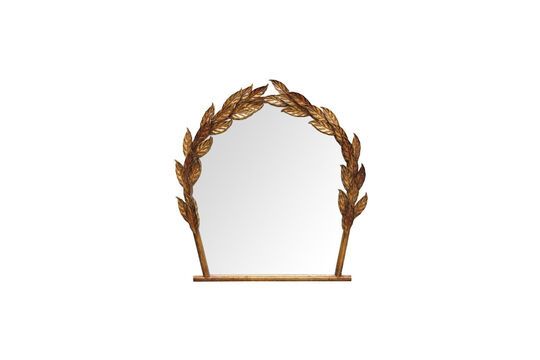 Miroir césar en métal or Doré