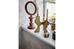 Miniature Miroir de table 20x40 cm en acacia marron Malukka 4