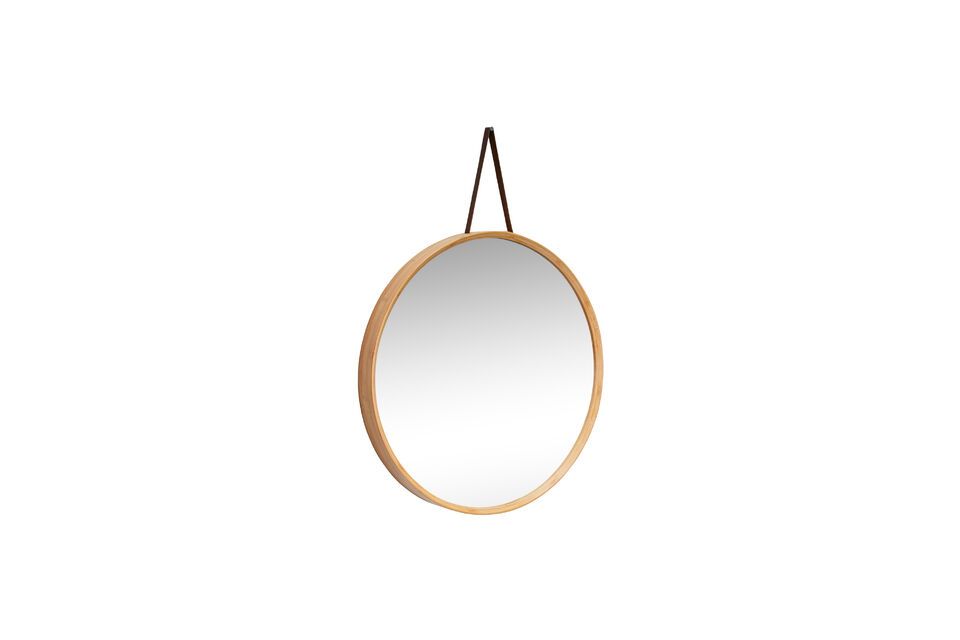 Plongez-vous dans l\'harmonie naturelle du Miroir en bambou naturel Mood