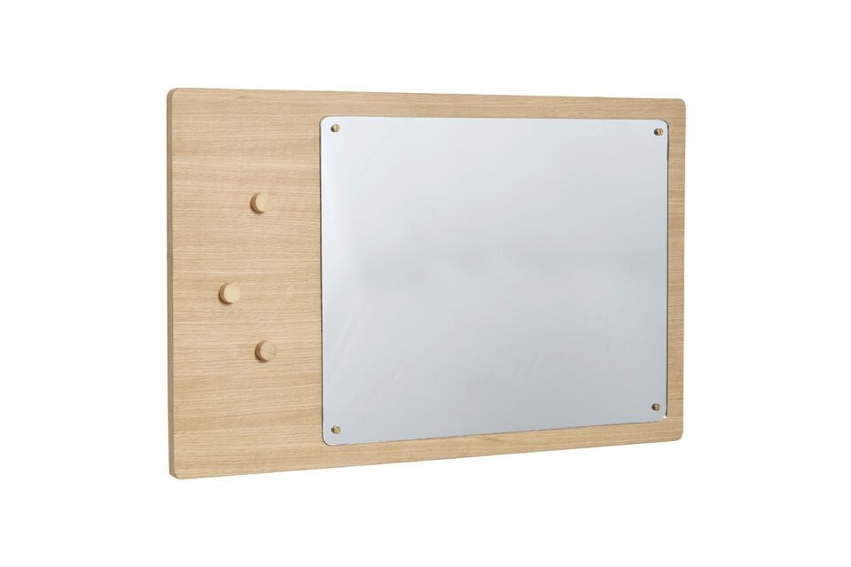 Miroir en bois de chêne clair Split Hübsch