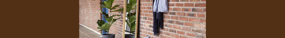 Mise en avant matière Miroir en bois de chêne naturel Glimpse
