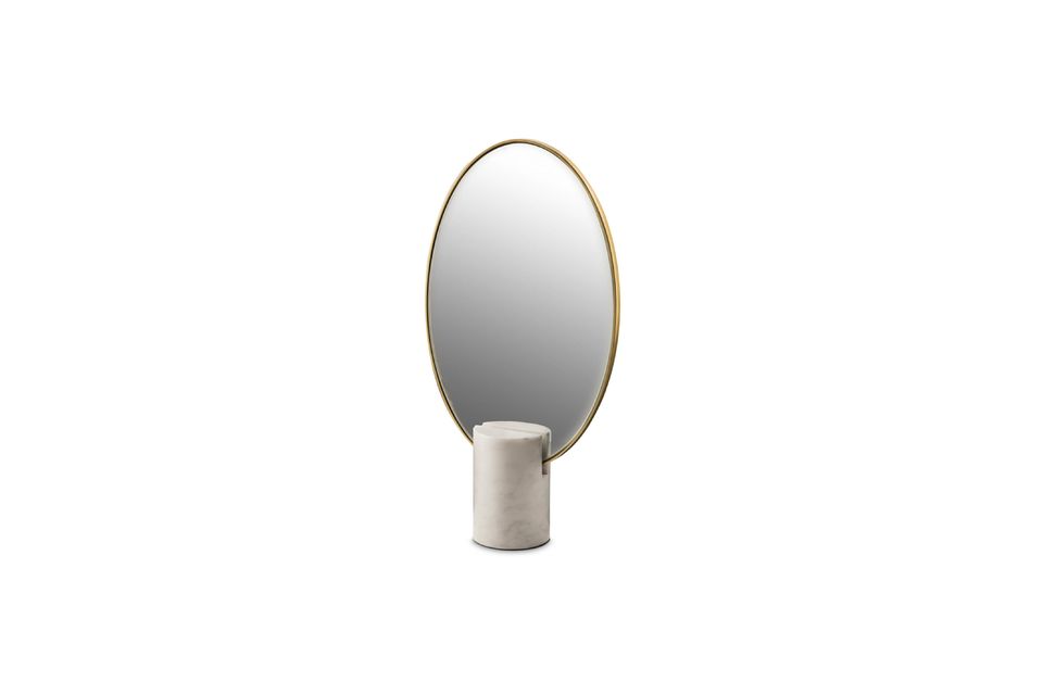 Miroir en marbre blanc Oval  Pols Potten