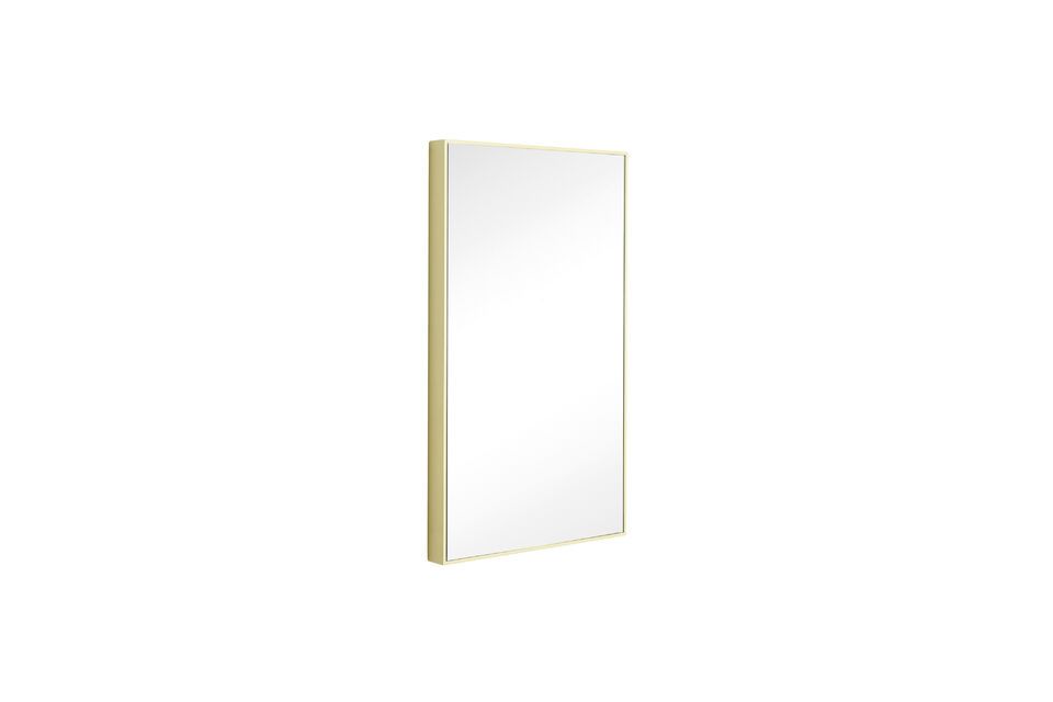 Miroir en métal jaune Shine Hübsch