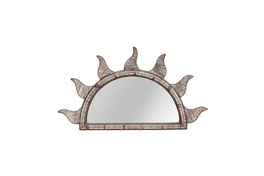 Miroir en métal marron Soleil