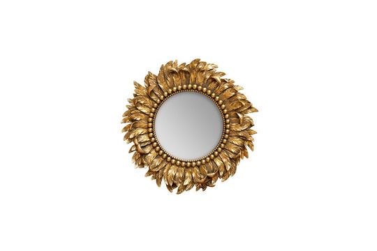 Miroir en résine or Plumage