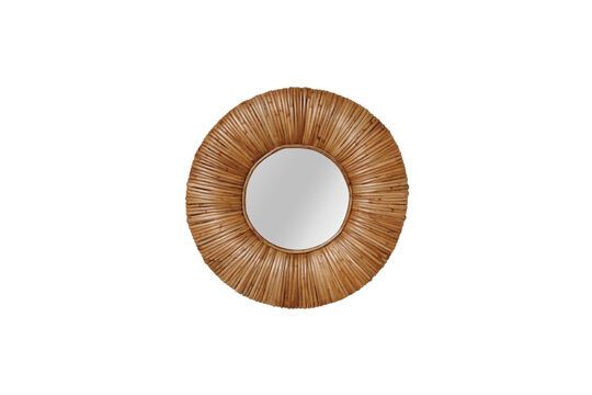 Miroir en rotin orange Barbade