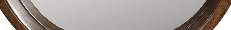 Mise en avant matière Miroir mural en bois beige Nyko