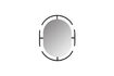 Miniature Miroir mural ovale en acier noir Emma 1